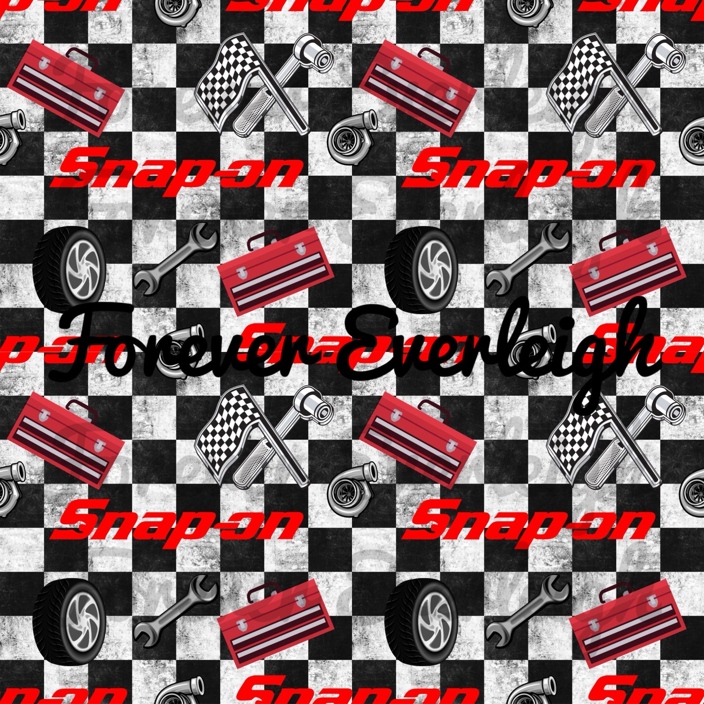 Black checkered tools