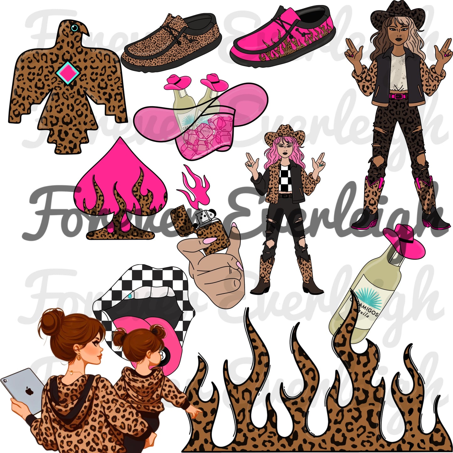 Punchy girl clip art
