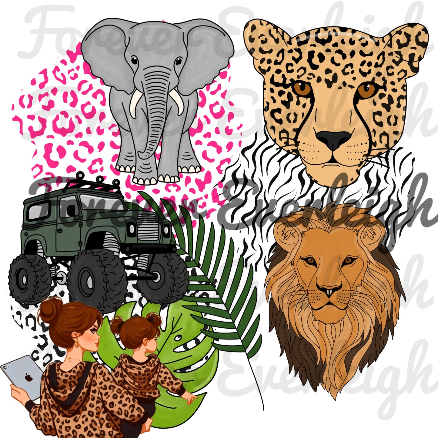 Safari zoo clip art bundle