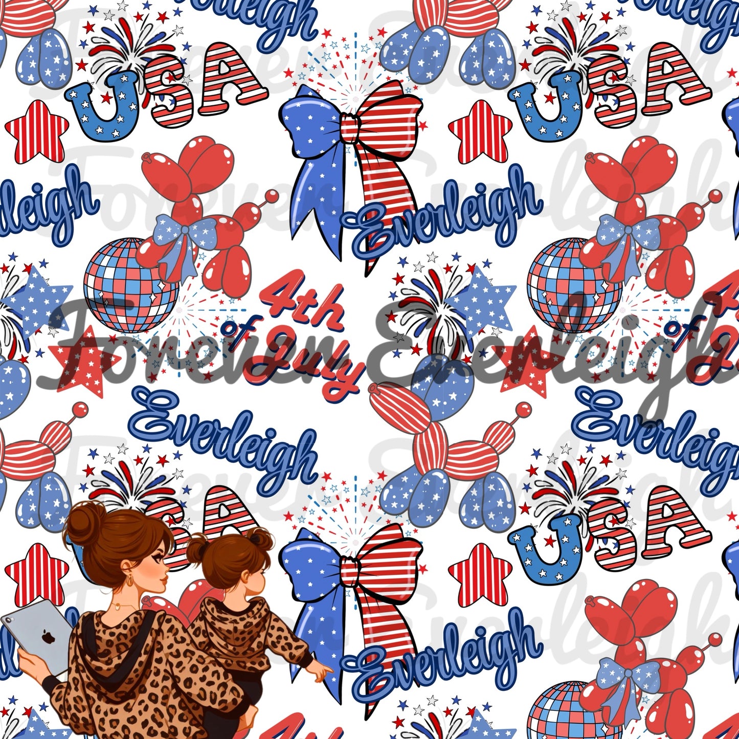 4th of July editable name