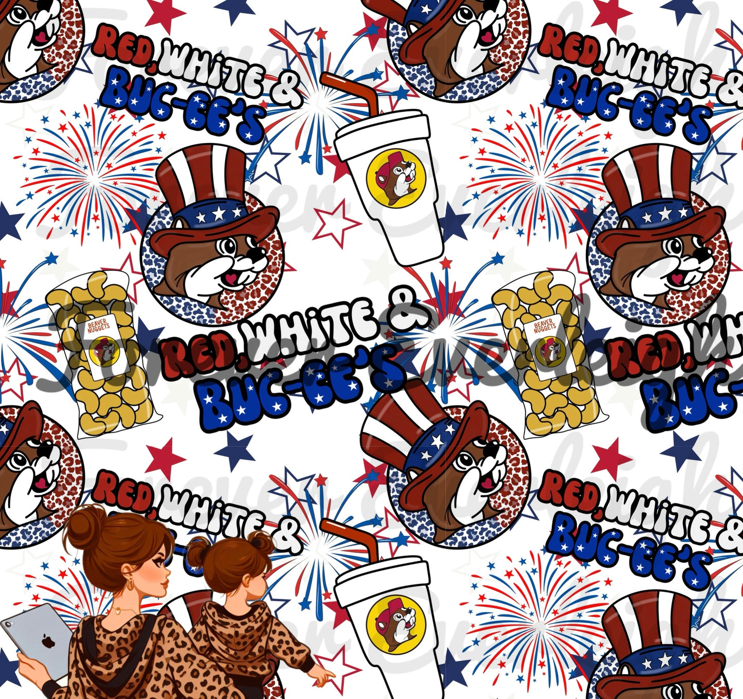 Red white and beaver