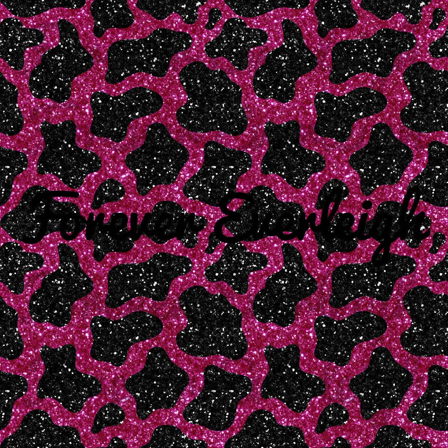 Black and pink cow print