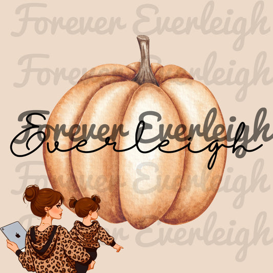 Editable name pumpkin (find matching mama png)