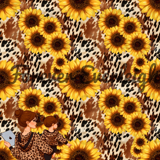 Sunflower cow print