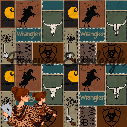 Blue collar patchwork