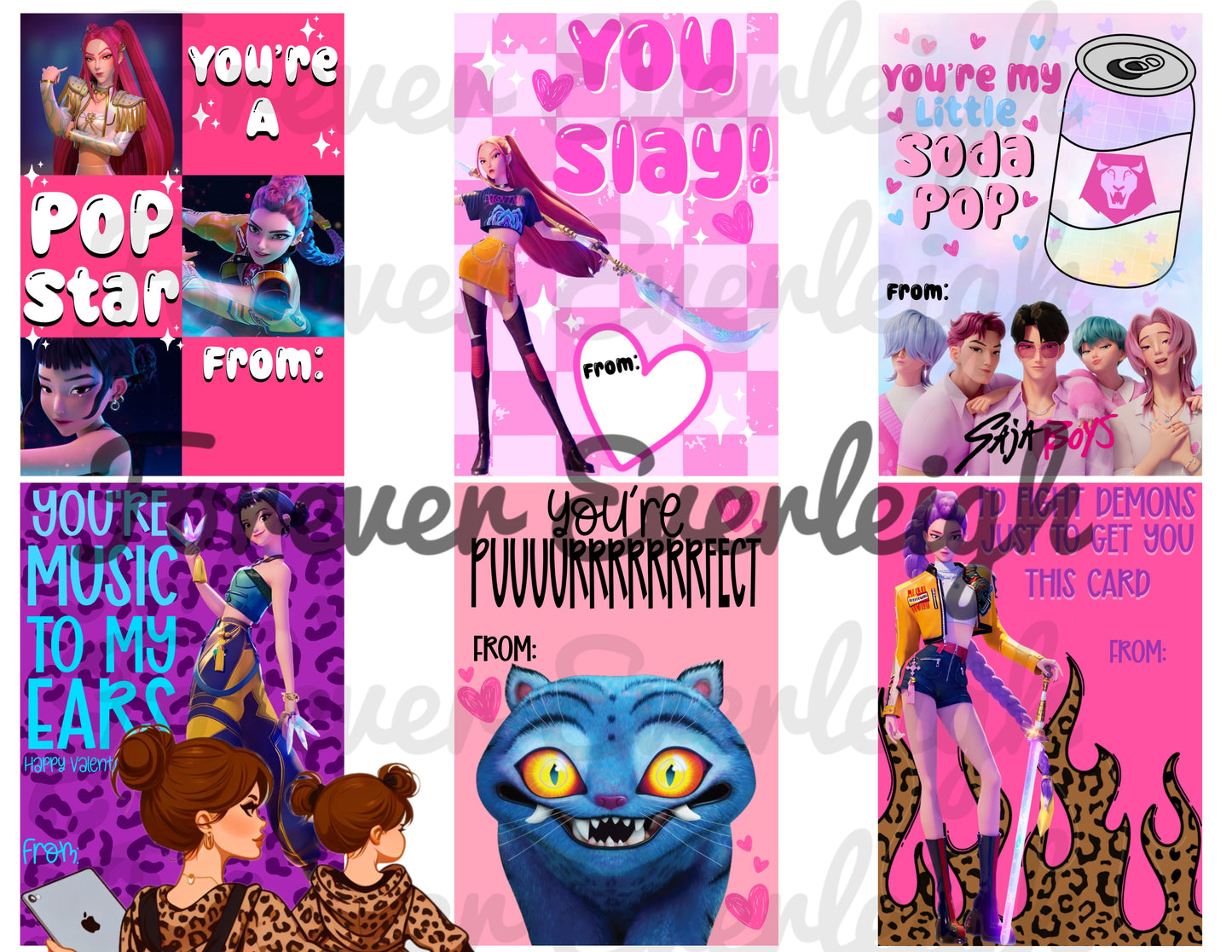 Kpop printable valentines cards