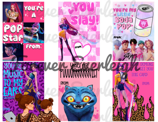 Kpop printable valentines cards