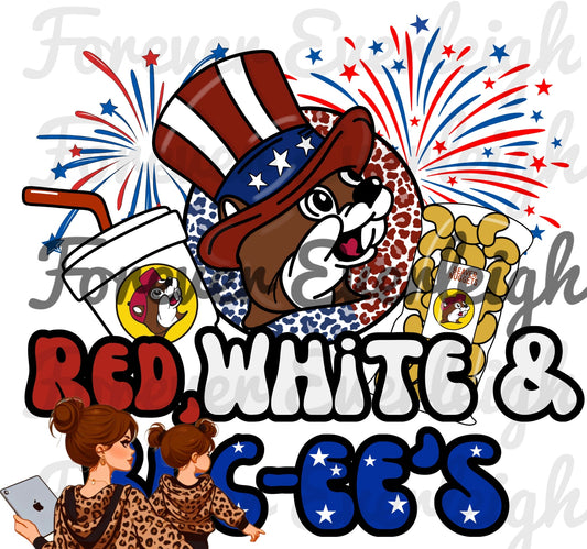 Red white and beaver