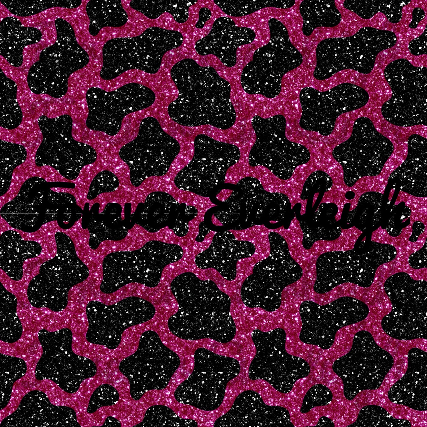 Black and pink cow print