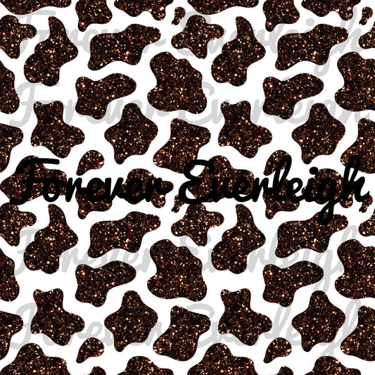 Brown cow print